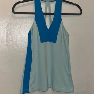 Blue lululemon halter tank top